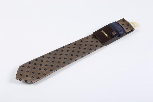 Suitmen Vizon-Lacivert Desenli Kravat