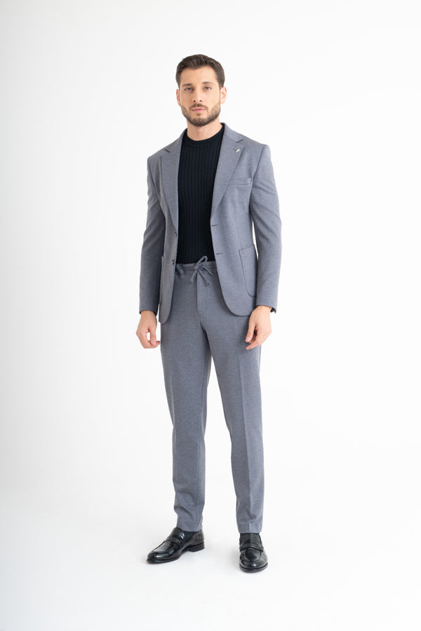 Süper Slim Fit Takım Elbise - Gri